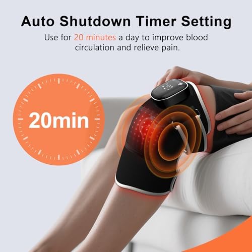 Heated Knee Massager – Smart Heat Therapy & Vibration Massage | Adjustable Knee Support | USB Rechargeable