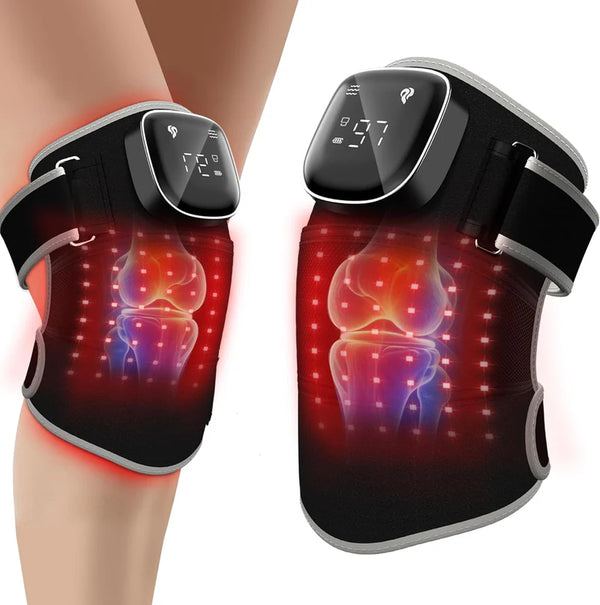 Heated Knee Massager – Smart Heat Therapy &amp; Vibration Massage | Adjustable Knee Support | USB Rechargeable