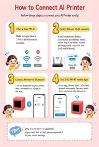 Mini Portable AI Printer – Wireless Thermal Pocket Printer | Inkless Bluetooth Label & Photo Printer