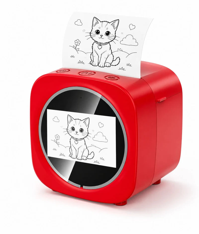 Mini Portable AI Printer – Wireless Thermal Pocket Printer | Inkless Bluetooth Label & Photo Printer